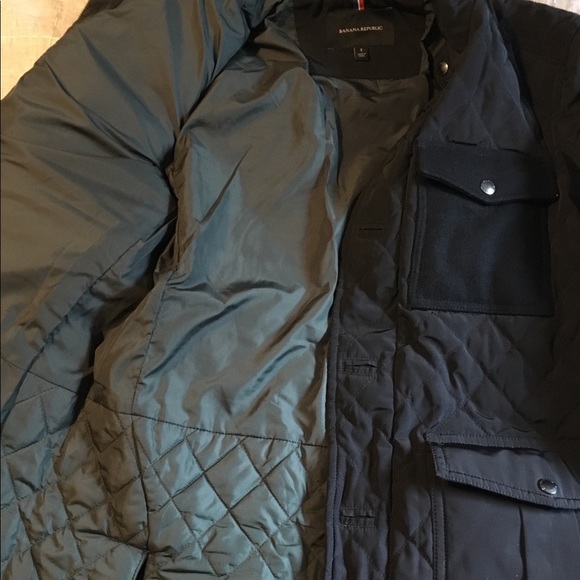 Black wool and quilted jacket - Picture 2 of 6